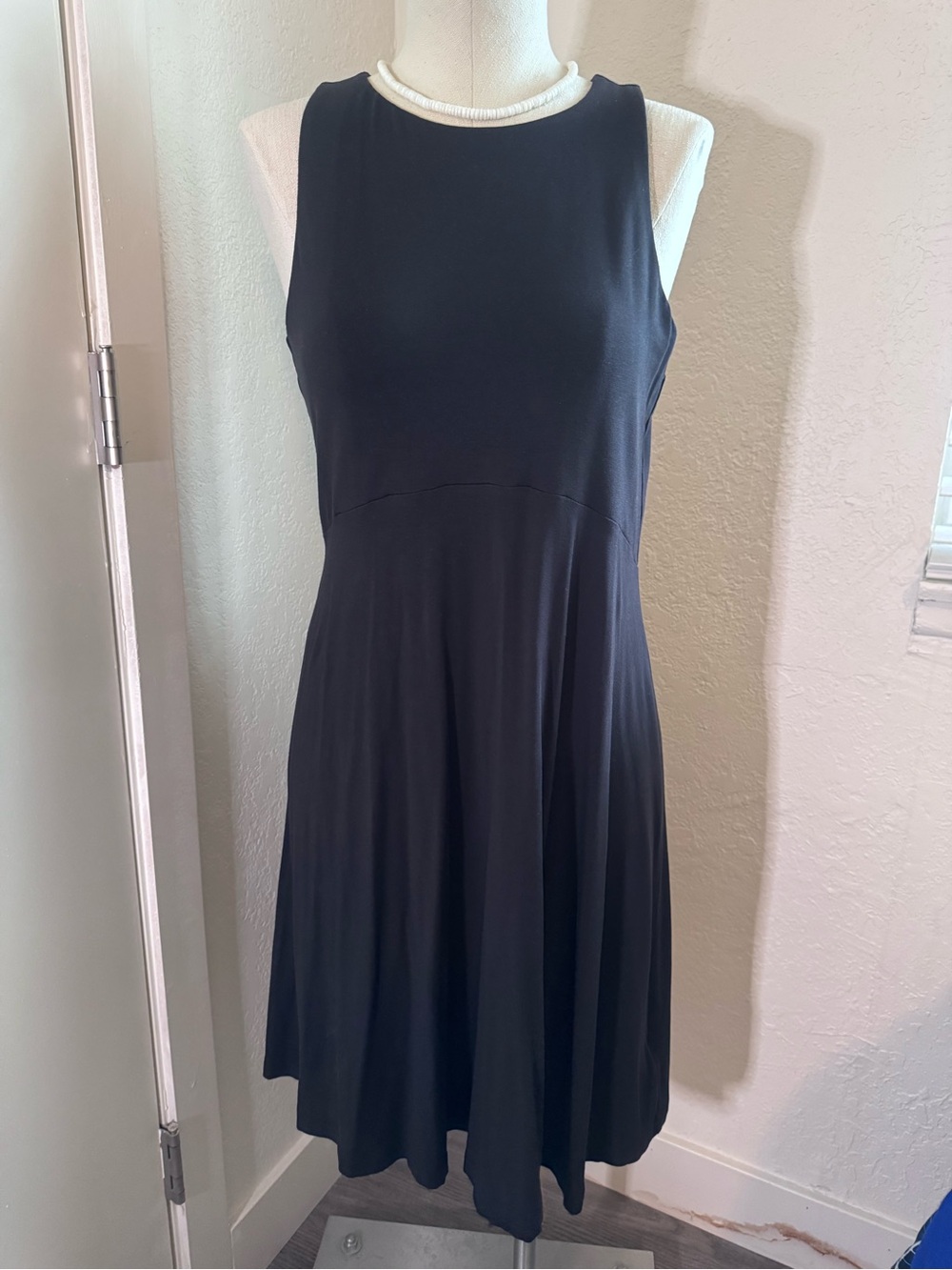 Athleta Classic Black Sleeveless A-Line Dress